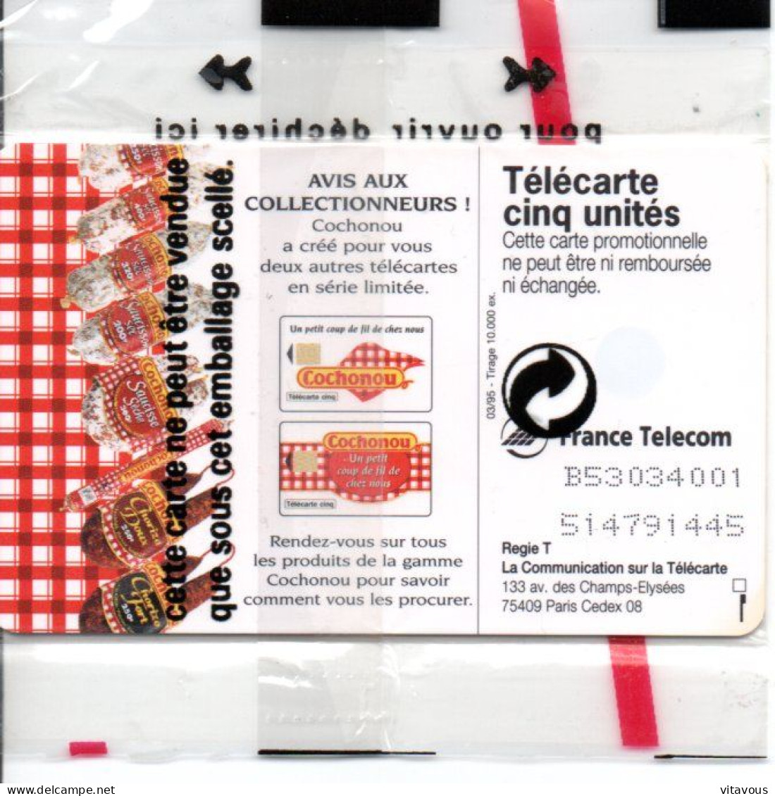 GN 131 Cochonou 1  Télécarte FRANCE 5 Unités NEUVE LUXE Nsb Phonecard  (D 1020) - 5 Einheiten