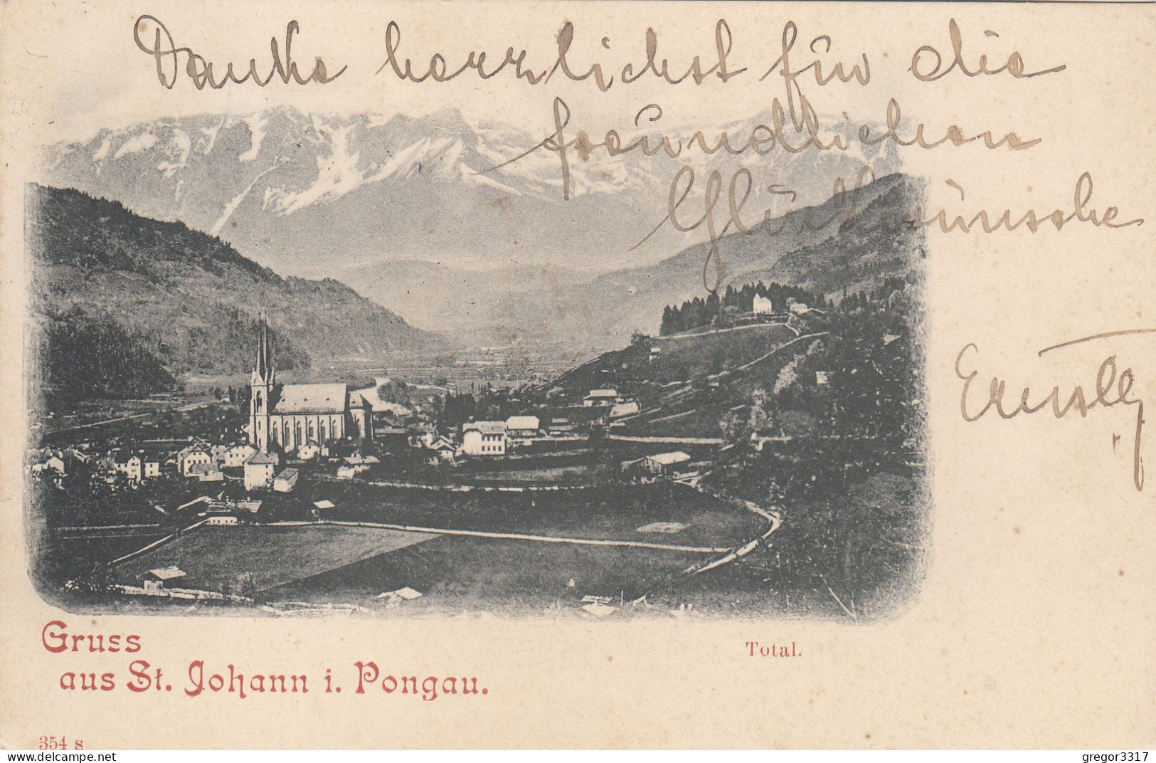 E4209) GRUSS Aus ST. JOHANN I. PONGAU - Total - 1907 - St. Johann Im Pongau