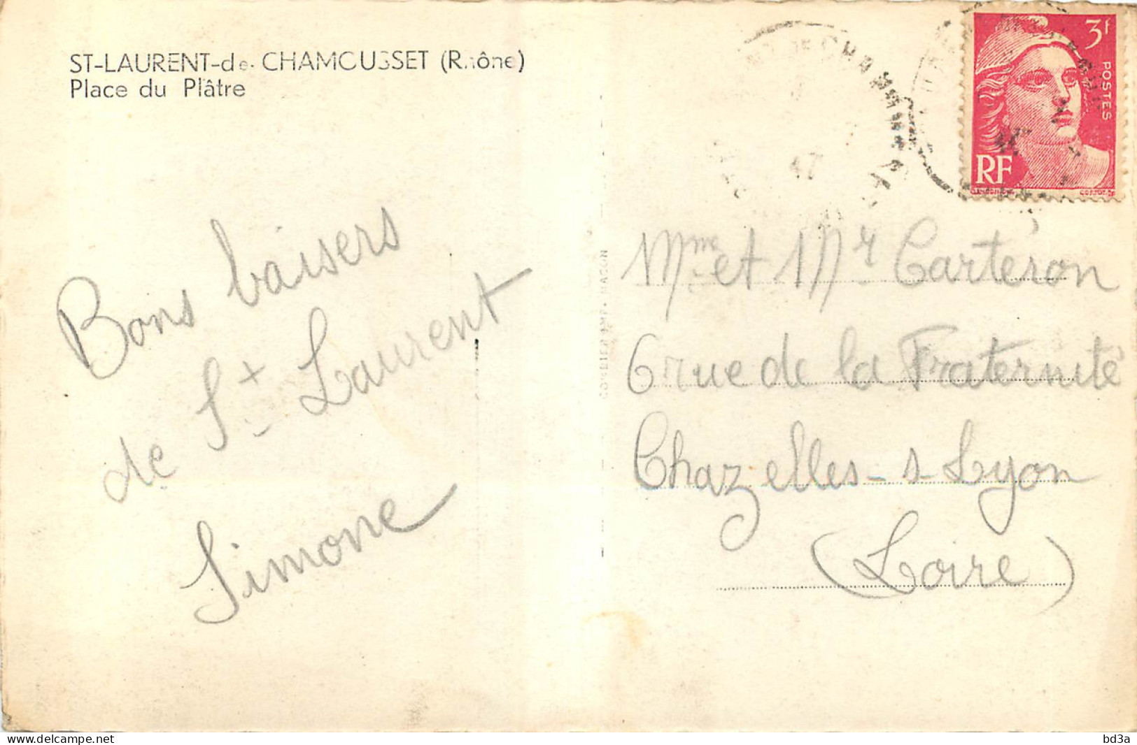 69 - SAINT LAURENT DE CHAMOUSSET - Saint-Laurent-de-Chamousset