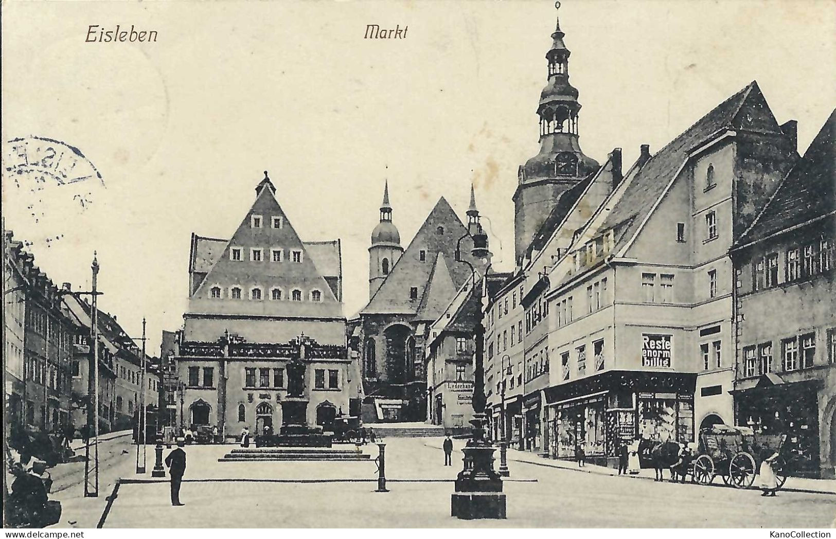 Eisleben, Markt, Gelaufen 1912 - Eisleben