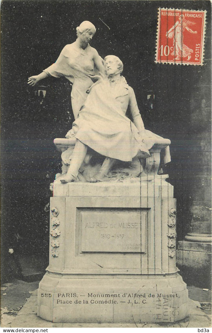 75 - PARIS - MONUMENT ALFRED MUSSET - PLACE DE LA COMEDIE - Statues