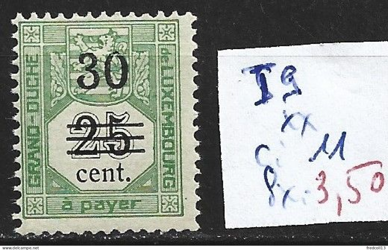 LUXEMBOURG TAXE 9 ** Côte 11 € - Postage Due