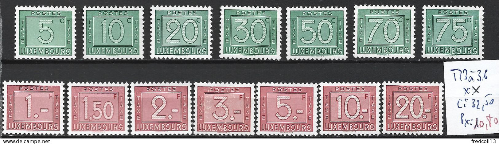 LUXEMBOURG TAXE 23 à 36 ** Côte 32.50 € - Postage Due