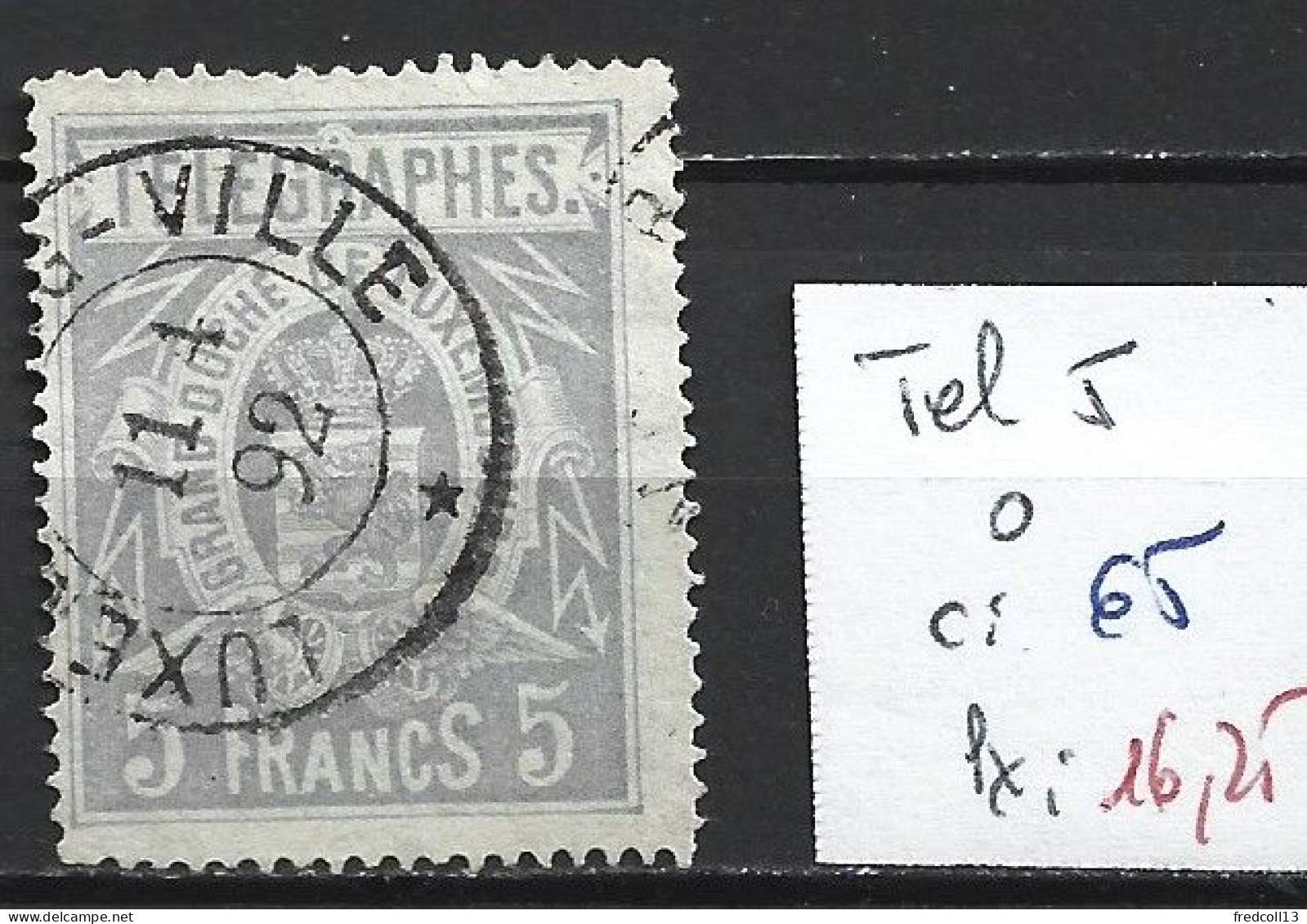 LUXEMBOURG TELEGRAPHE 5 Oblitéré Côte 65 € - Telégrafos