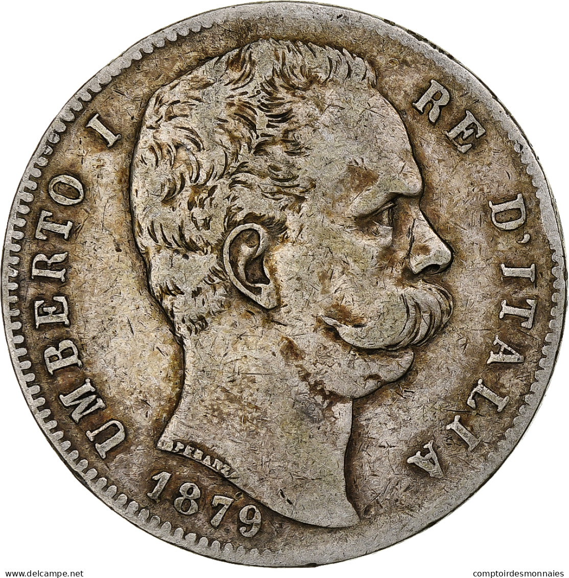 Italie, Umberto I, 5 Lire, 1879, Rome, Argent, TB+, KM:20 - 1878-1900 : Umberto I.