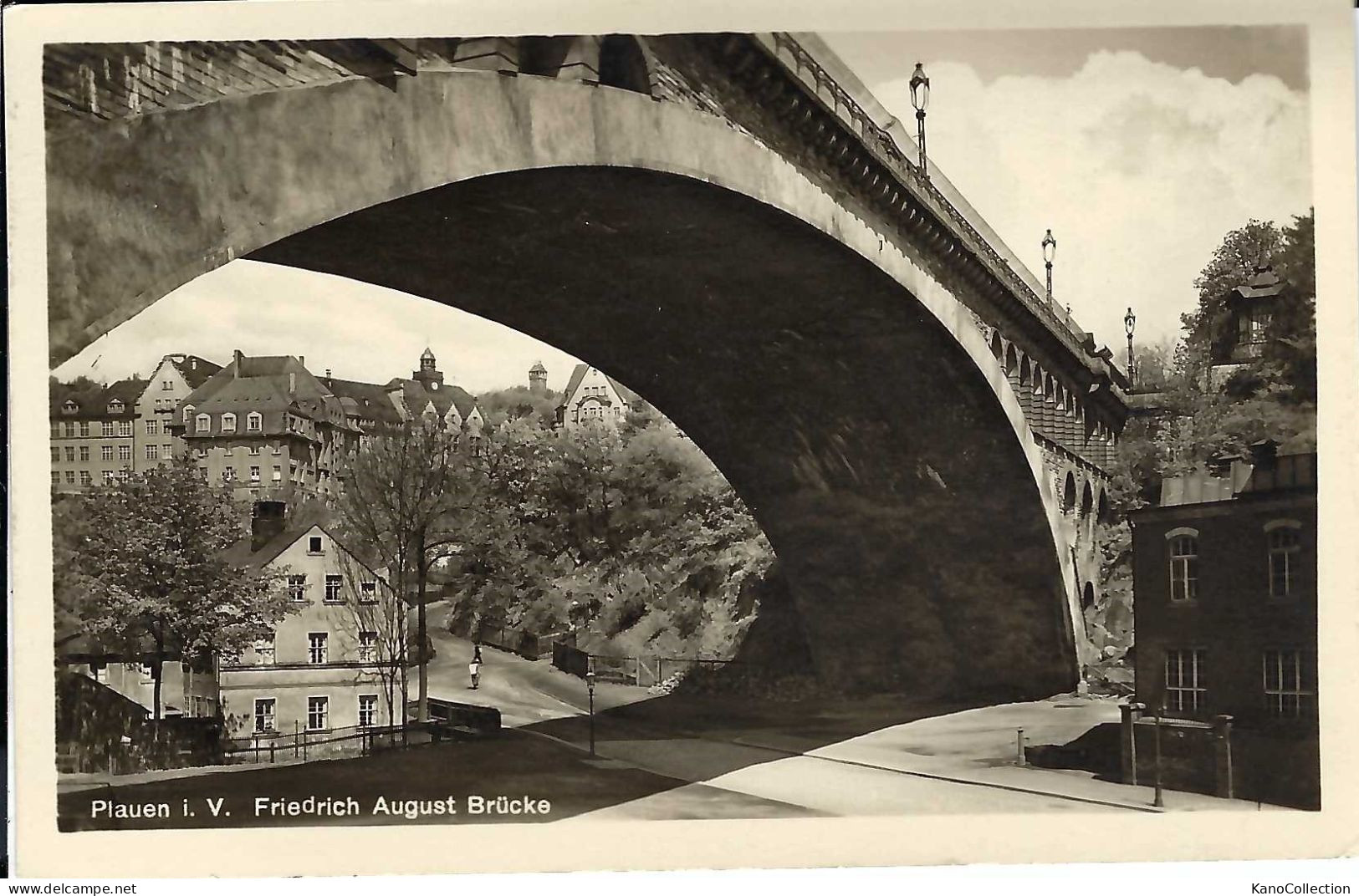 Plauen Im Vogtland, Friedrich August Brücke, Gelaufen 1938 - Plauen