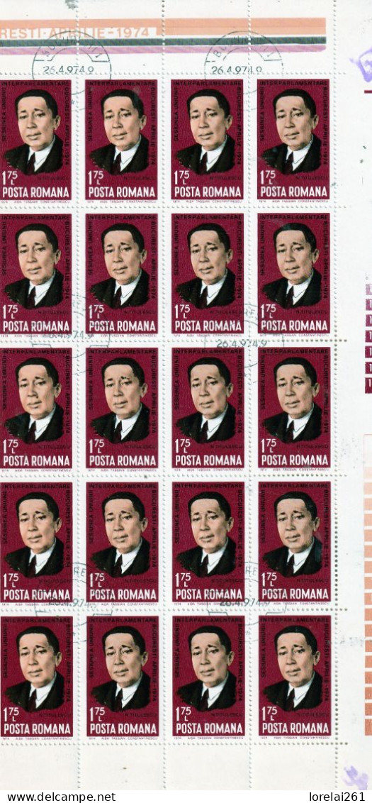 1974 - Le Grand Diplomate FULL X 20 - Full Sheets & Multiples