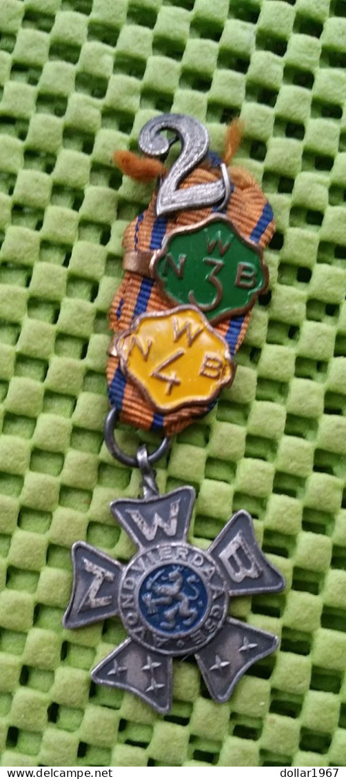 Medaille -  -N. W.B. Avondvierdaagse 2-3-4 .-  Original Foto  !! Medallion  Dutch - Sonstige & Ohne Zuordnung