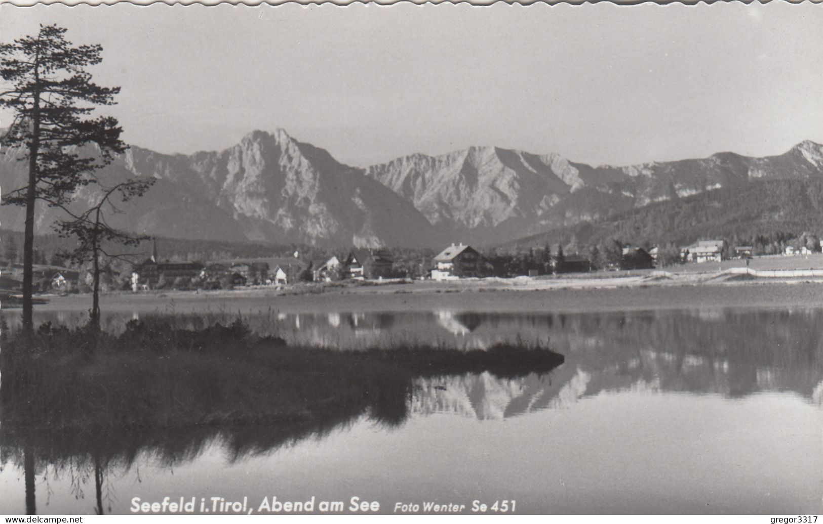 E4231) SEEFELD - Tirol - Abend Am See - Tolle Alte FOTO AK - Seefeld