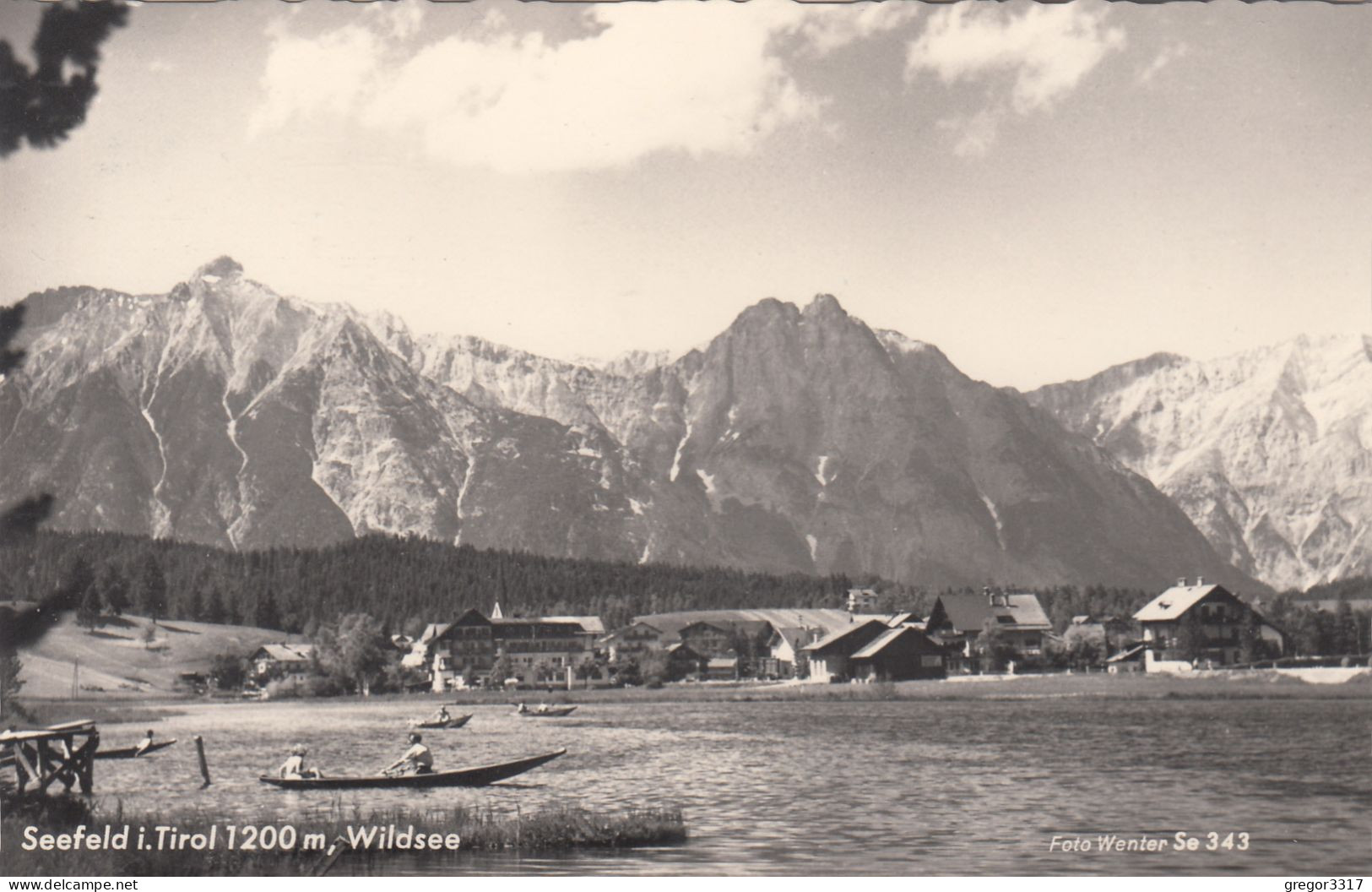 E4232) SEEFELD - Tirol - WILDSEE Mit Ruderbooten U. Häuser Details ALTE FOTO AK - Seefeld