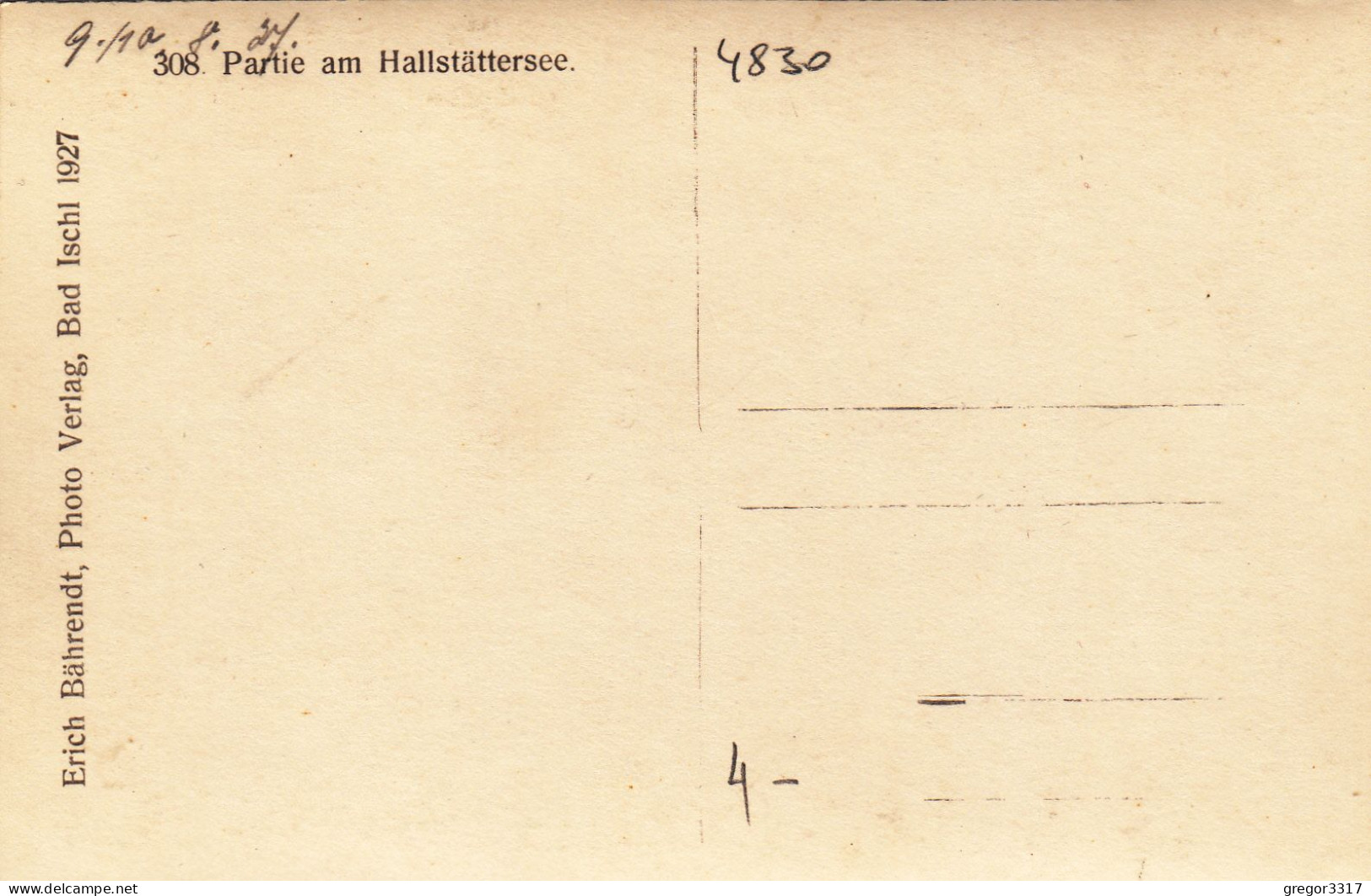E4236) HALLSTATT - Partie Am Hallstättersee - 1927 - Hallstatt