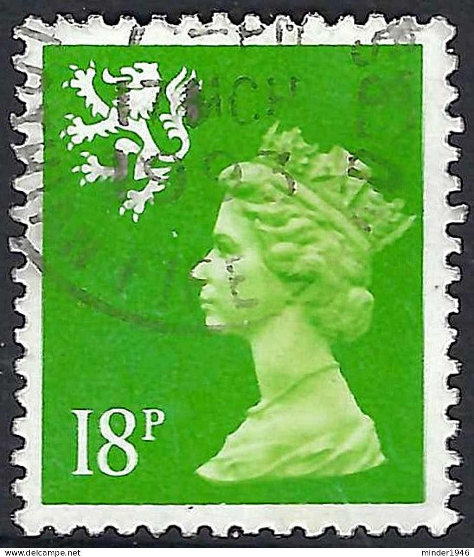 GREAT BRITAIN Scotland 1991 QEII 18p Bright Green Machin 14 Perf SGS60 Used - Ecosse