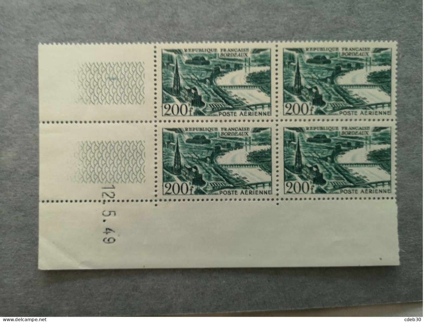 Coin Daté PA 25 ** Du 12.5.49 Neuf Avec Gomme - Airmail