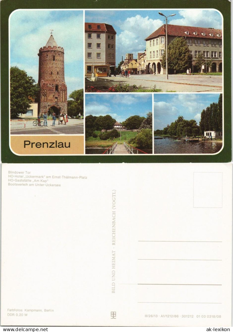 Prenzlau Blindower Tor HO-Hotel "Uckermark" Bootsverleih Am Unter-Uckersee 1986 - Prenzlau
