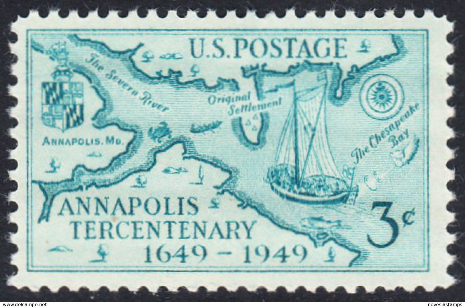 !a! USA Sc# 0984 MNH SINGLE (a2) - Annapolis Tercentenary - Unused Stamps