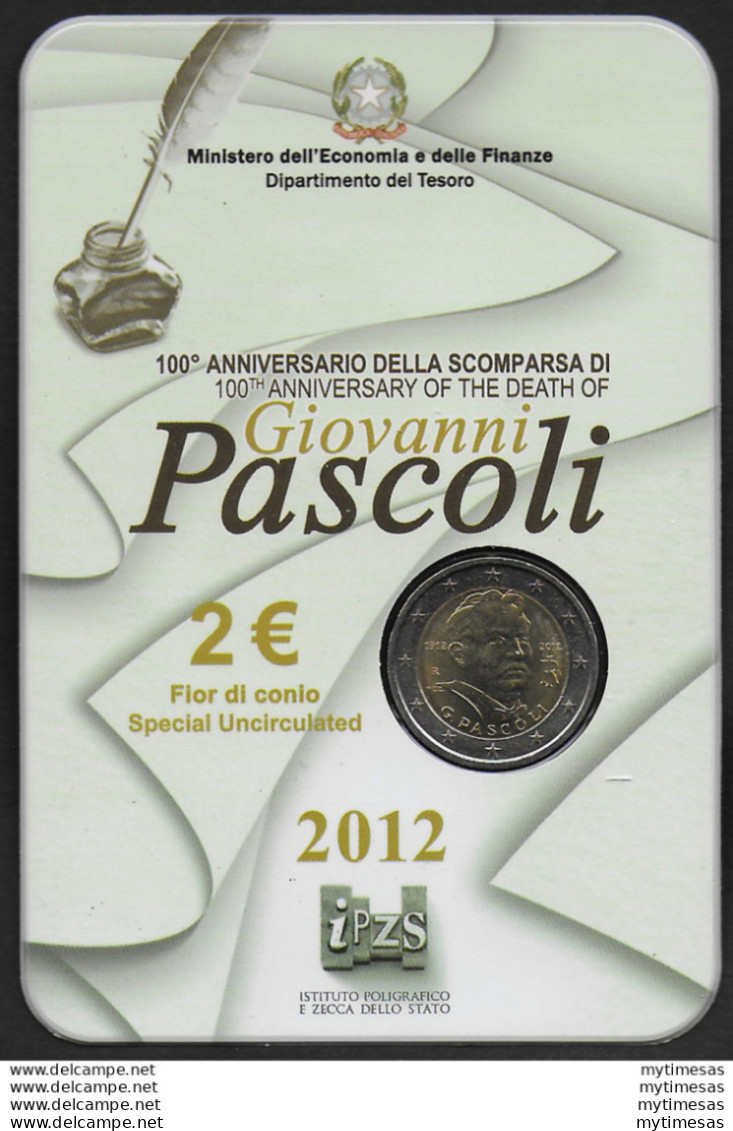 2012 Italia € 2,00 Pascoli FDC - Italia
