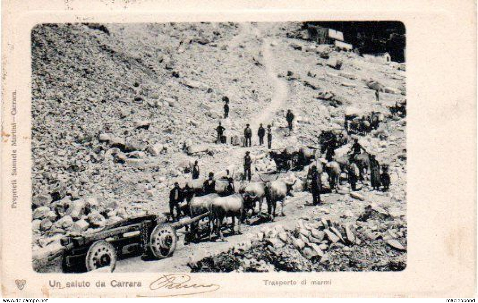 Carrara (Massa E Carrara) - Un Saluto, Trasporto Marmi - Carrara