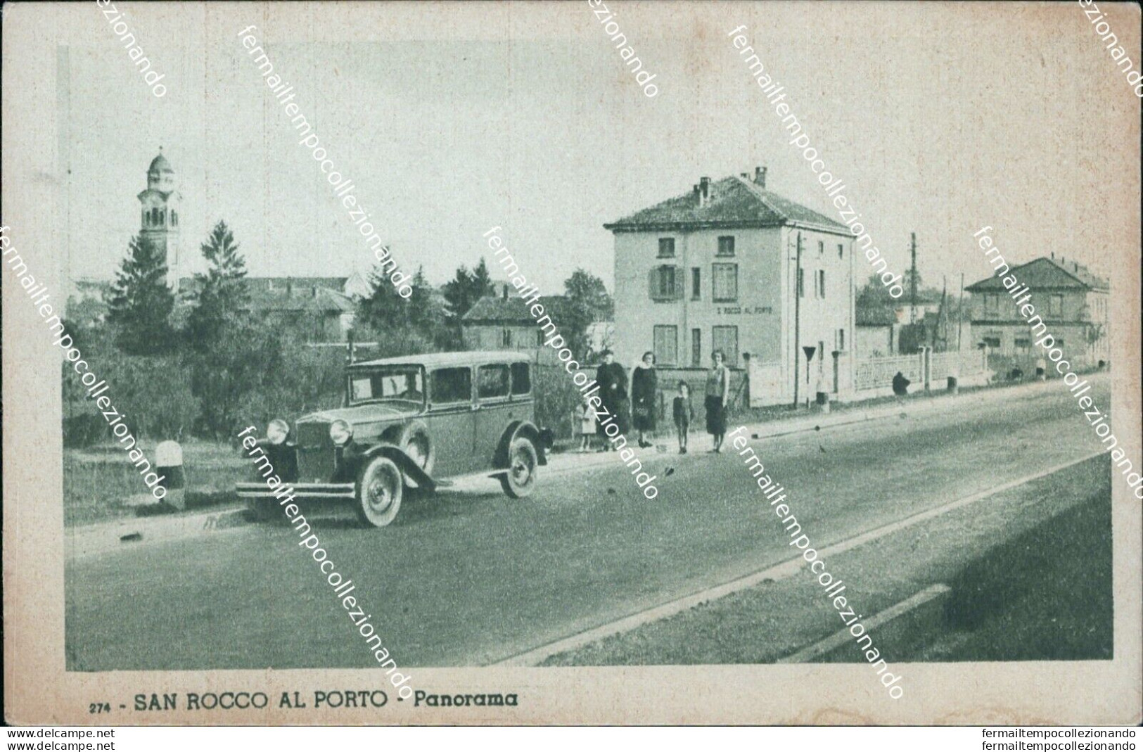 Ce193 Cartolina San Rocco Al Porto Panorama Provincia Di Lodi - Rovigo