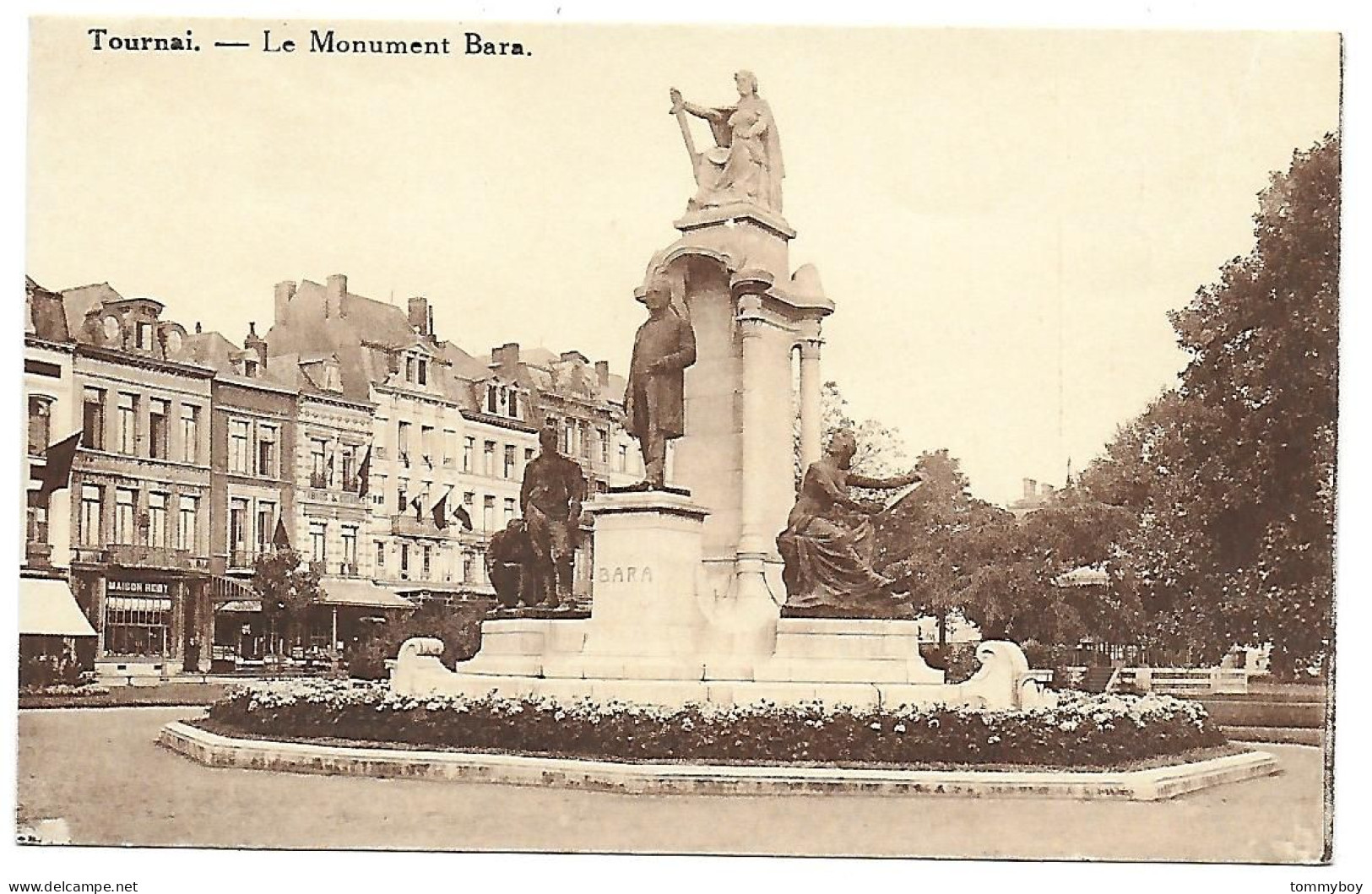 CPA Tournai, Le Monument Bara (small Damage On Backsite) - Tournai