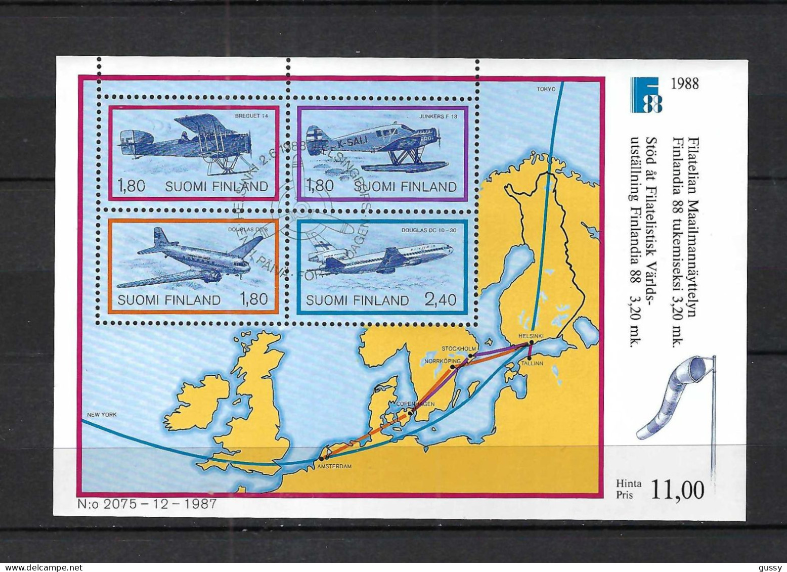 FINLANDE Ca.1988: Bloc Obl. CAD PJ - Blocchi E Foglietti