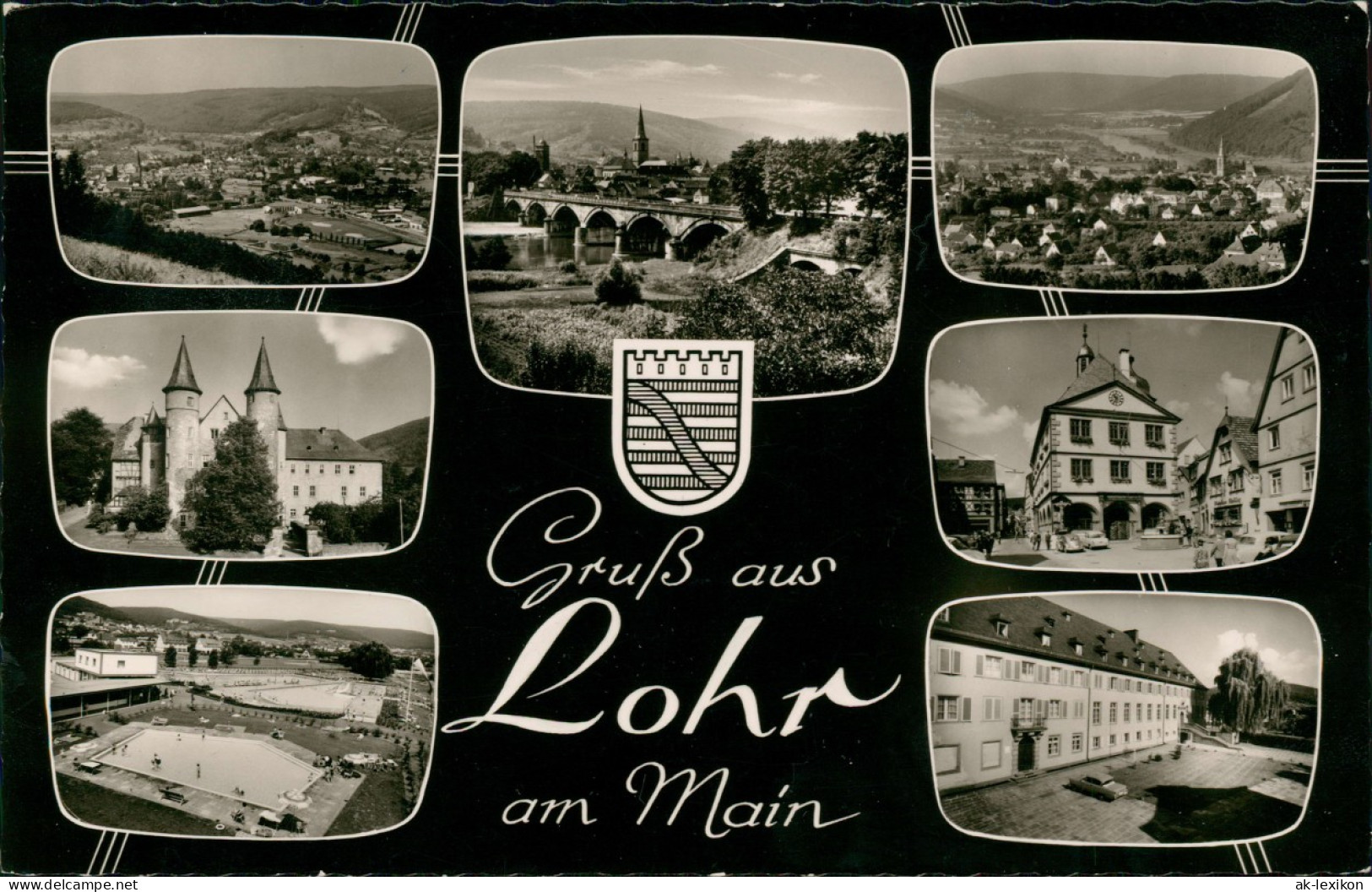 Ansichtskarte Lohr Am Main Mehrbildkarte Mit 7 Ortsansichten 1966 - Lohr