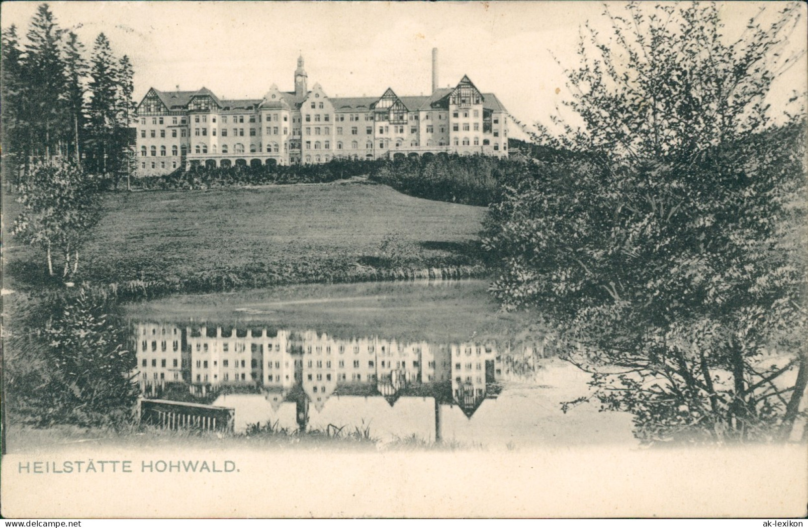 Ansichtskarte Hohwald (Sachsen) Heilstätte Hohwald Im See Spiegelnd 1912 - Hohwald (Sachsen)