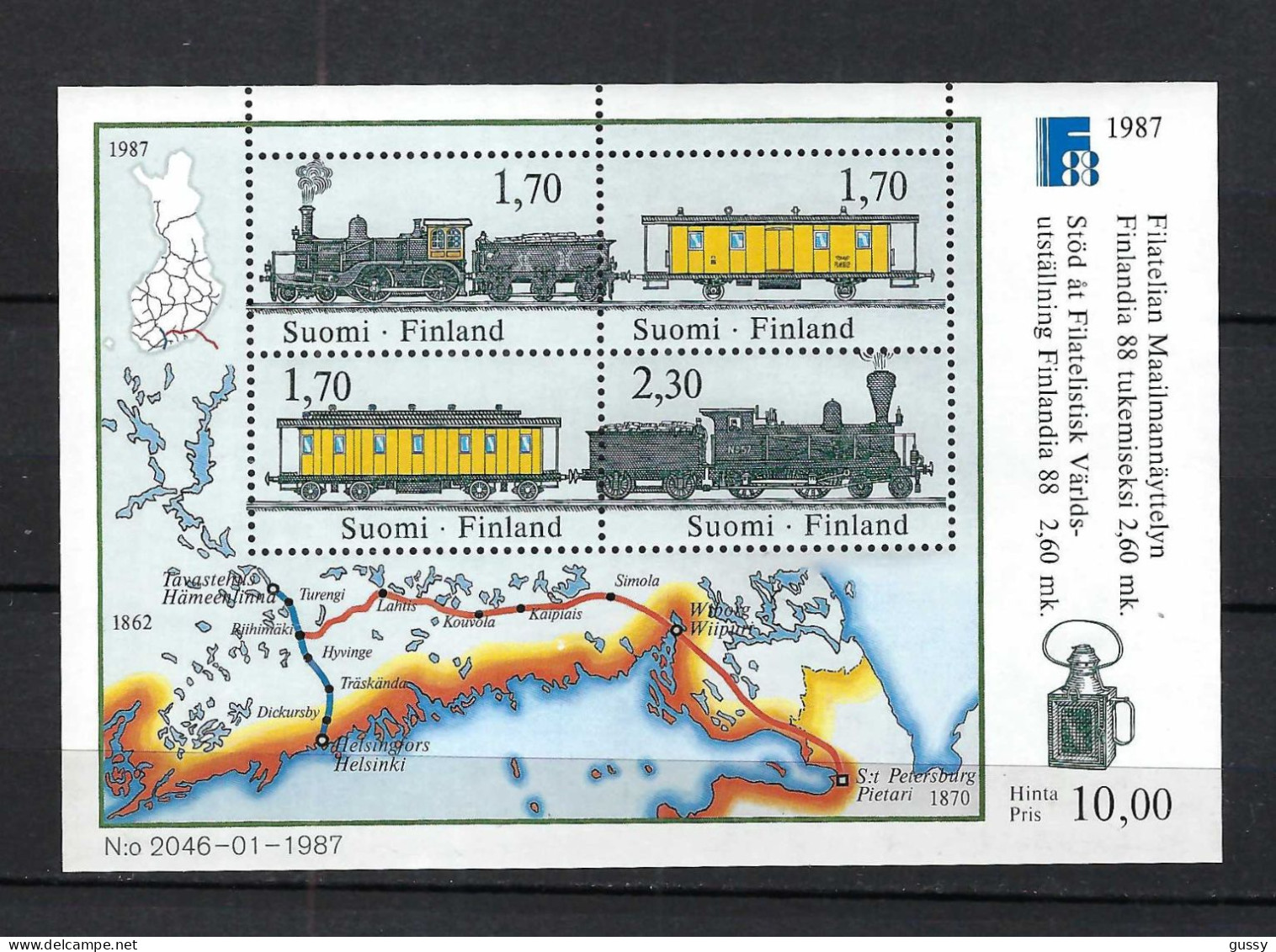 FINLANDE Ca.1987: Bloc Neuf** - Blocks & Sheetlets