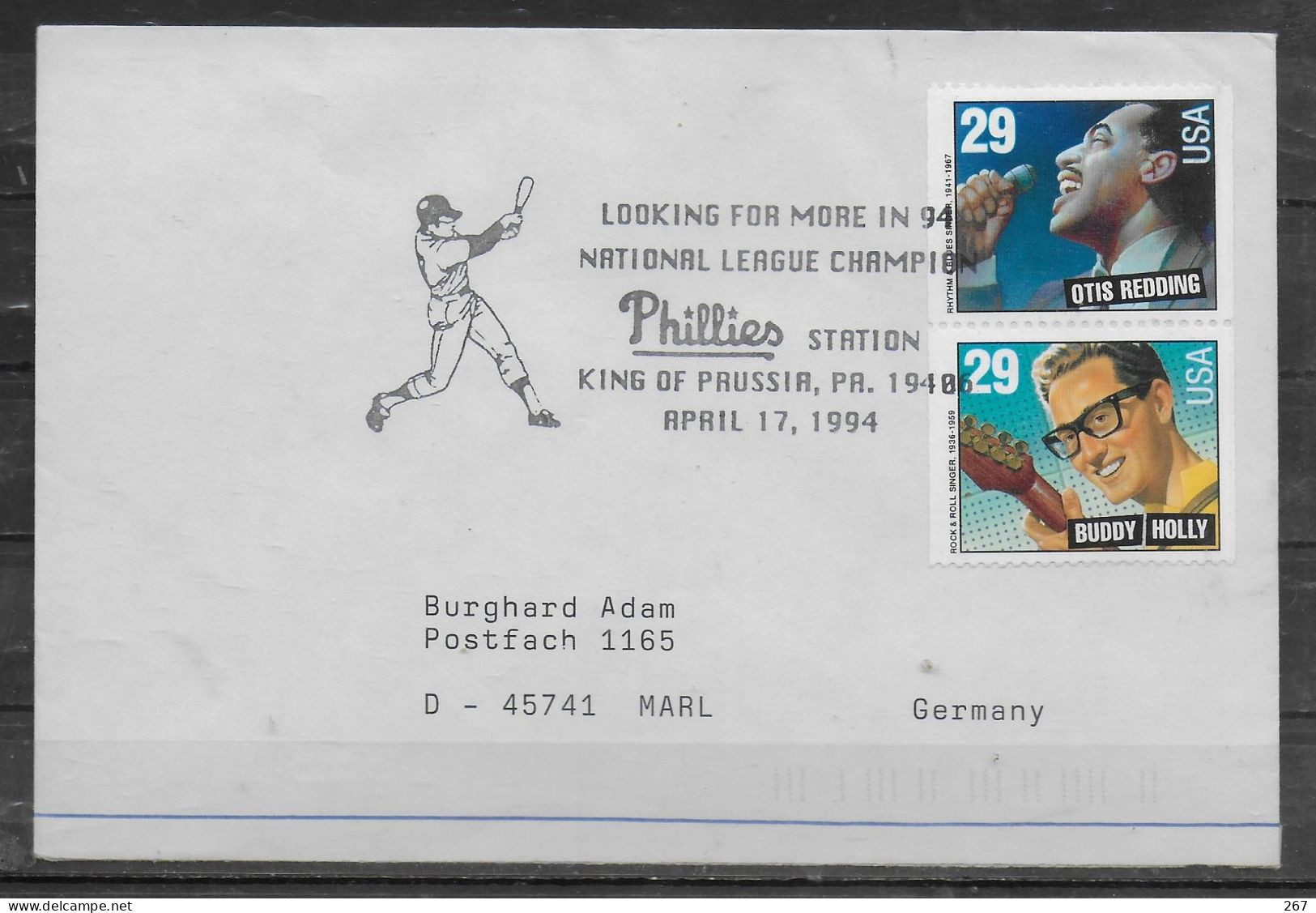 USA  Lettre 1994  Base Ball - Base-Ball