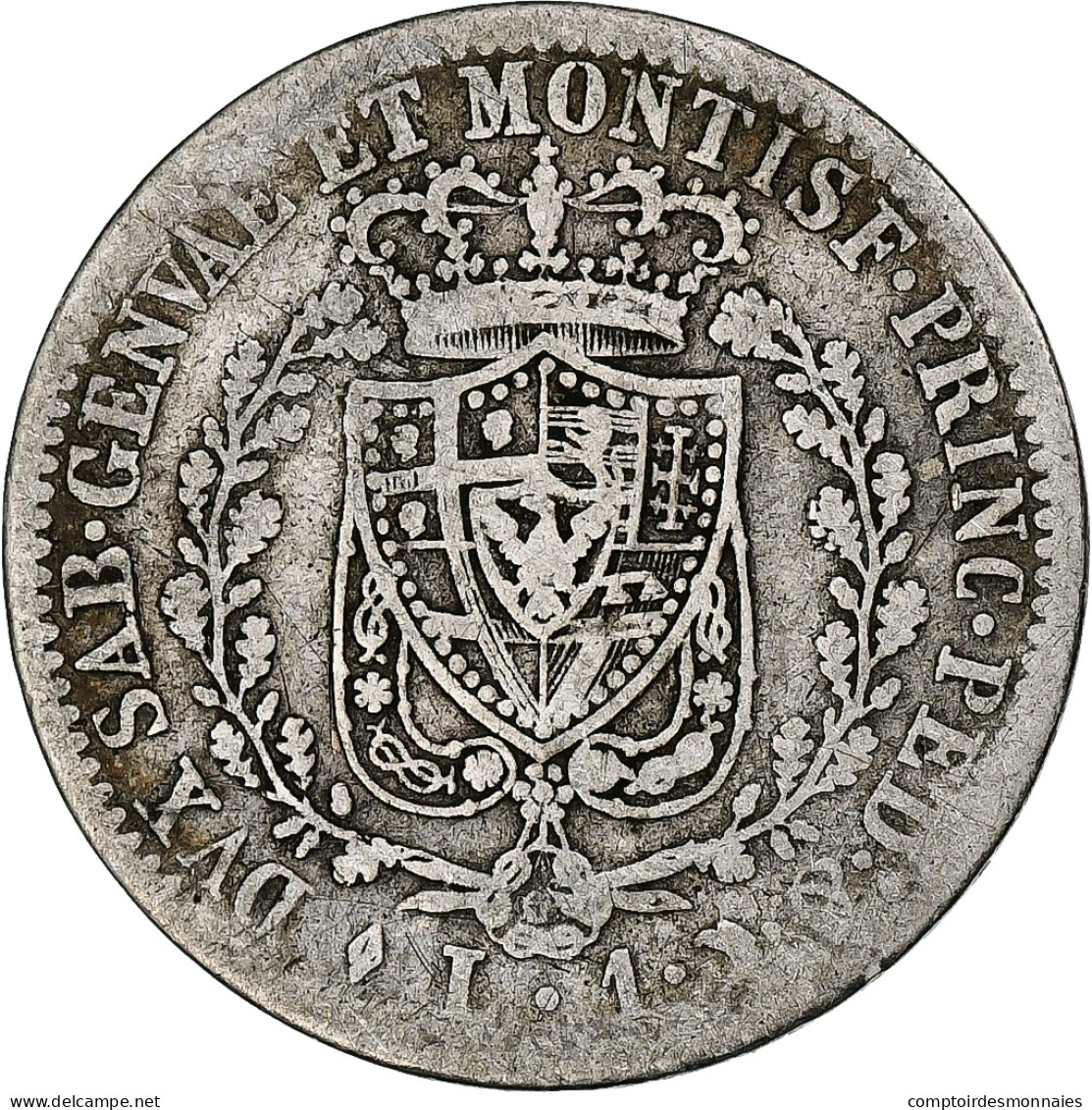 États Italiens, SARDINIA, Carlo Felice, Lira, 1827, Turin, Argent, TB, KM:121.1 - Piémont-Sardaigne-Savoie Italienne