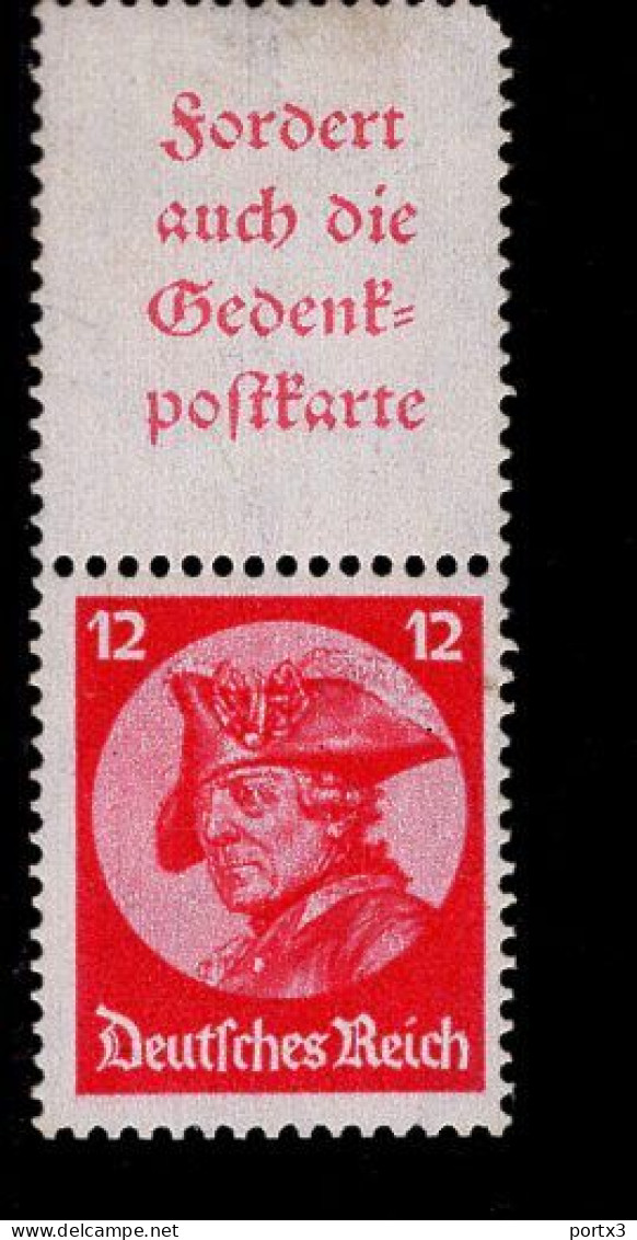 Deutsches Reich S 102 Friedrich Der Große MLH Mint Falz * - Carnets & Se-tenant