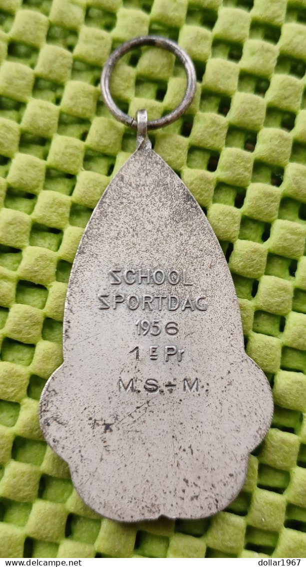 Medaille  - School Sportdag 1956 , 1e. Pr M.S + M -  Original Foto  !!  Medallion  Dutch - Sonstige & Ohne Zuordnung