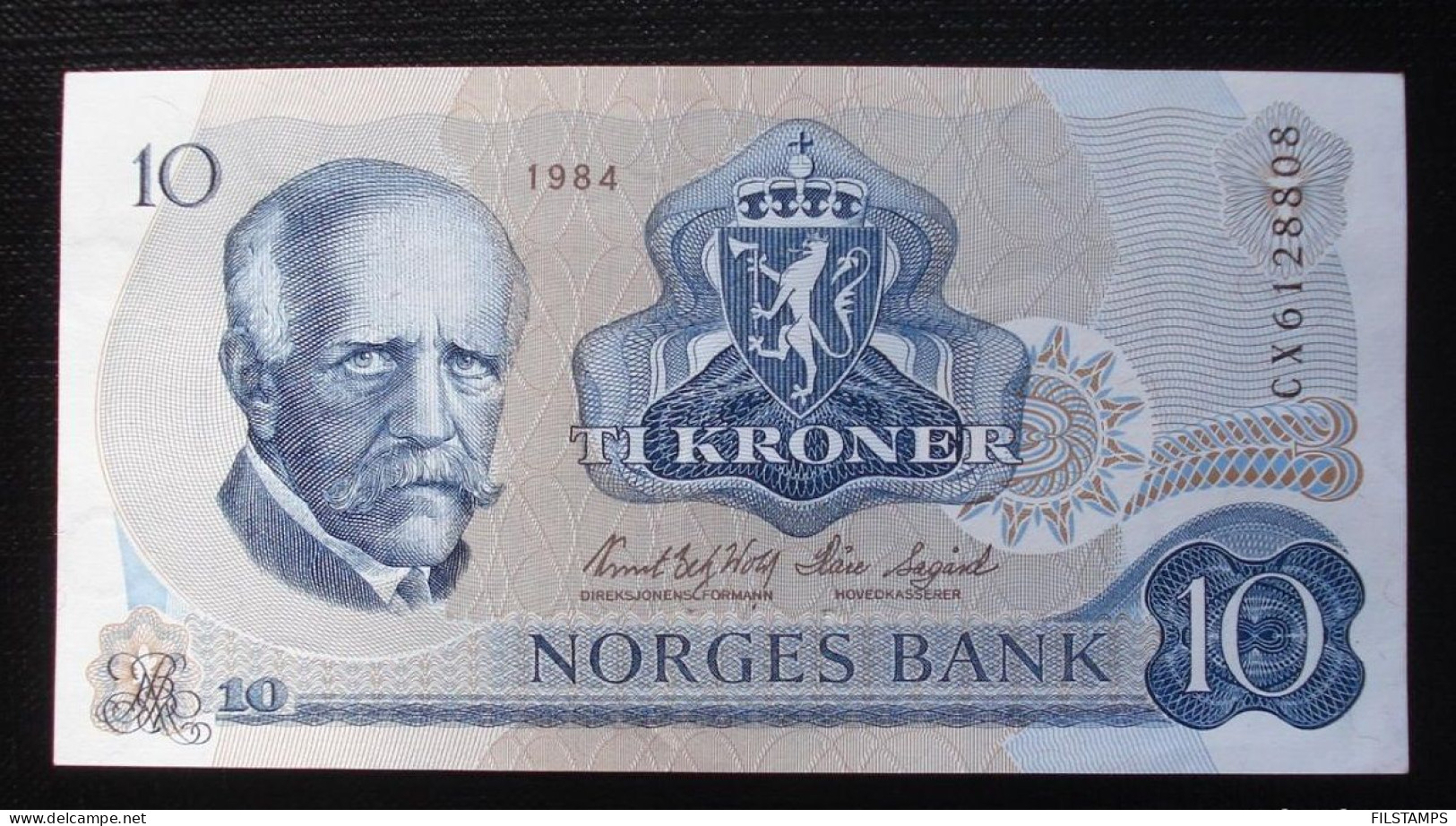 NORWAY 10 KRONER 1984 AUNCIRCULATED. BANKNOTE - Norway