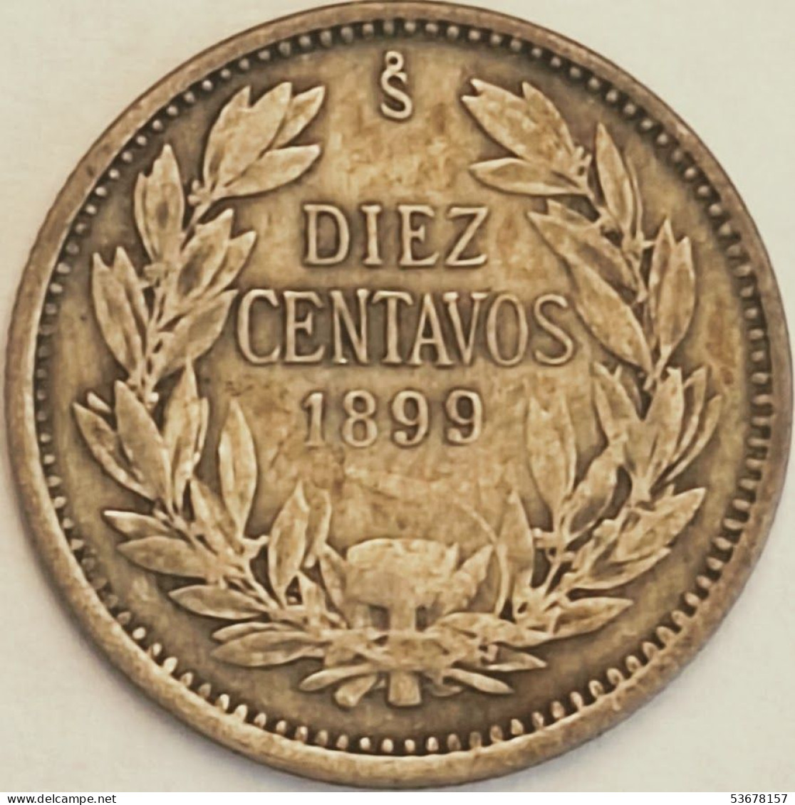 Chile - 10 Centavos 1899, KM# 156.2, Silver (#3421) - Chili