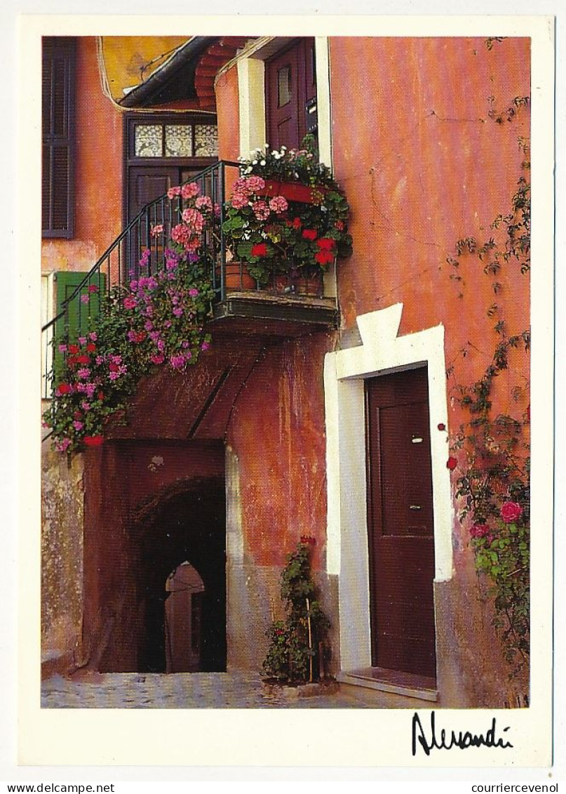 2 CPM - Provence : Fleurs De Balcon : Fontaine Au Rouge - Photos Alessandri - Images Et Lumières - Provence-Alpes-Côte D'Azur