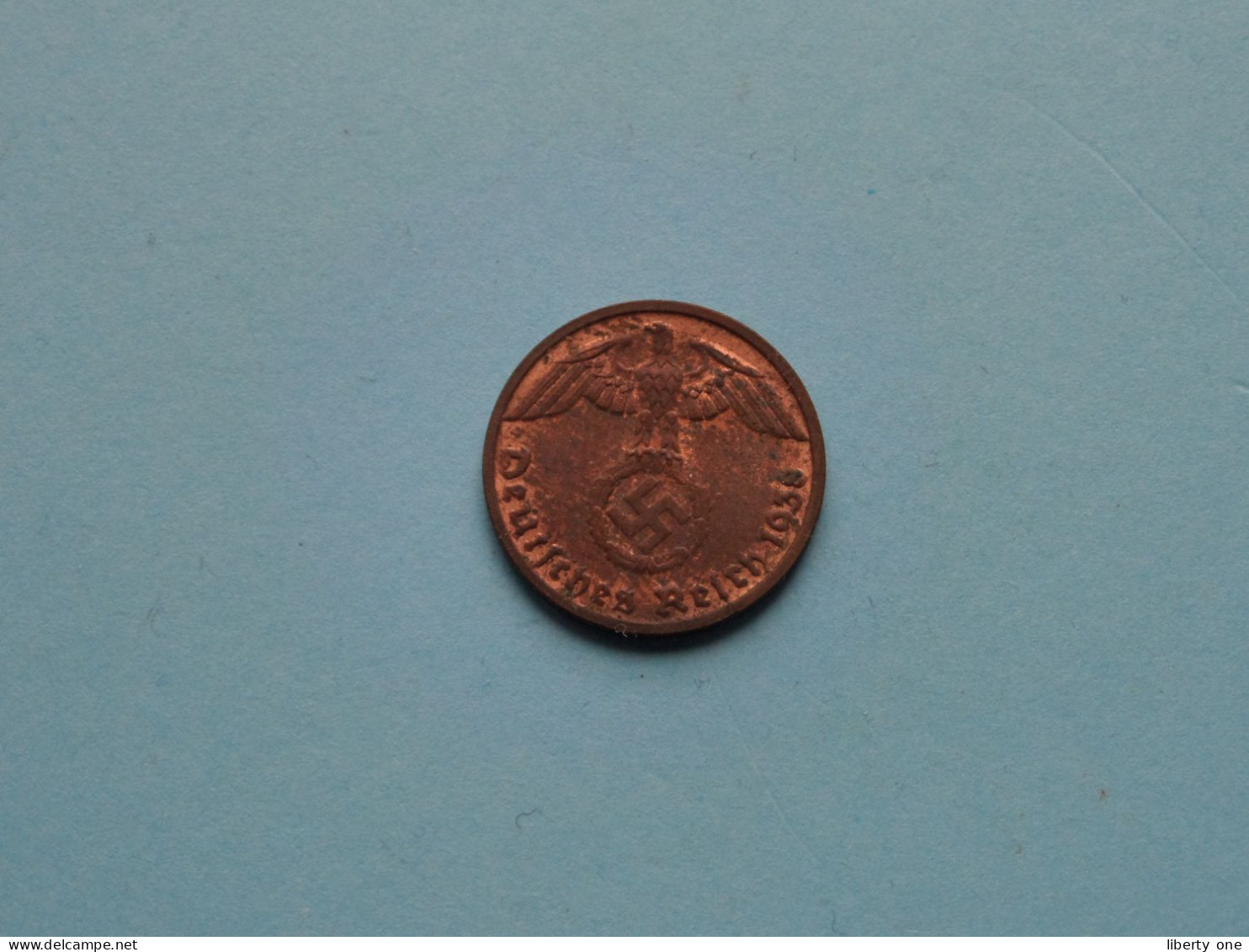 1938 D > 1 Reichspfennig ( Zie/voir SCANS Voor Detail ) >> ( Uncleaned ) ! - 1 Reichspfennig