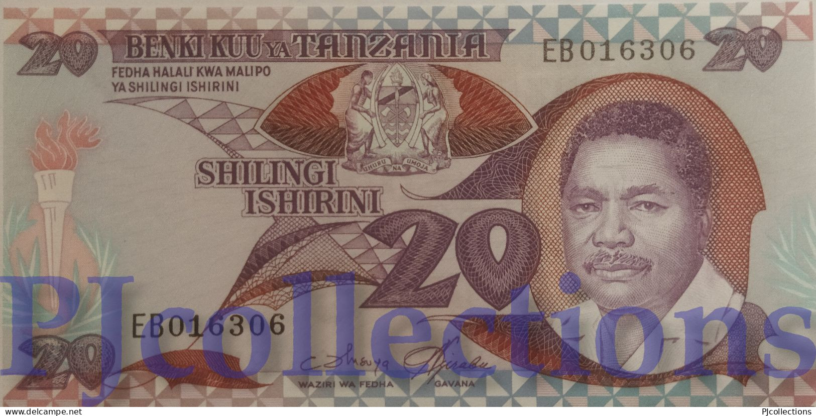 TANZANIA 20 SHILINGI 1987 PICK 15 UNC - Tanzanie