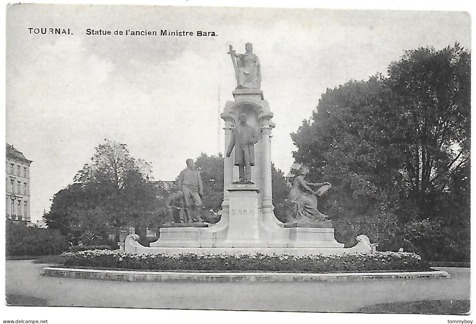 CPA Tournai, Statue De L'ancien Ministre Bara - Tournai