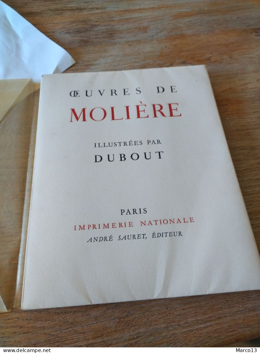 Œuvres De Molière Illustrées Par Dubout Imprimerie Nationale - Französische Autoren