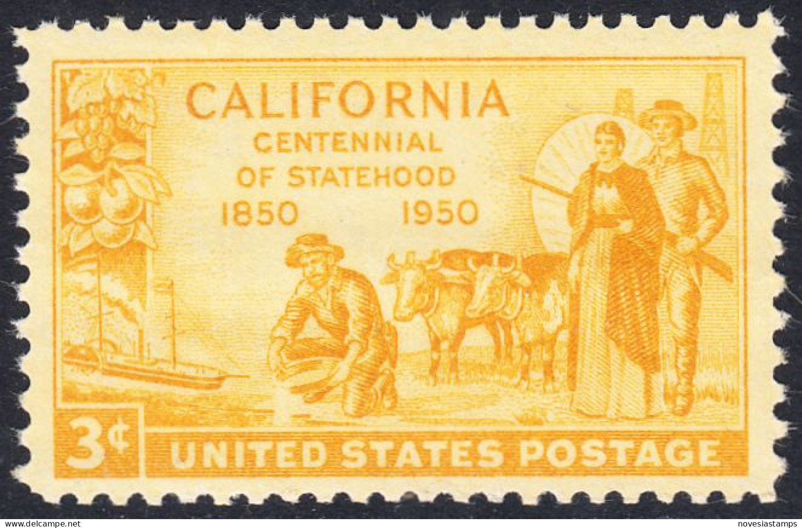 !a! USA Sc# 0997 MNH SINGLE (a3) - California Statehood - Neufs