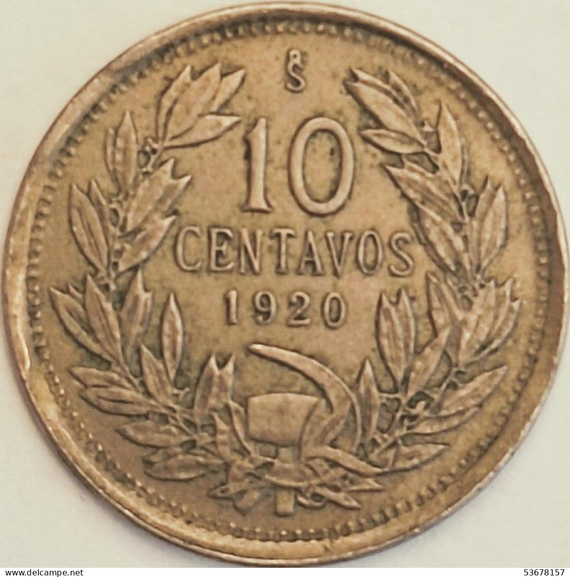 Chile - 10 Centavos 1920, KM# 166 (#3422) - Chili