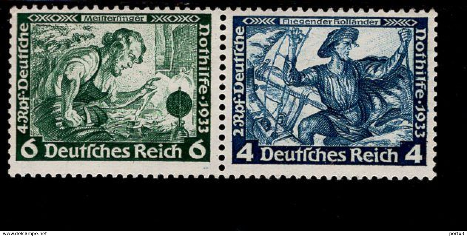 Deutsches Reich W 47 Wagner MNH Postfrisch ** Neuf (2) - Carnets & Se-tenant