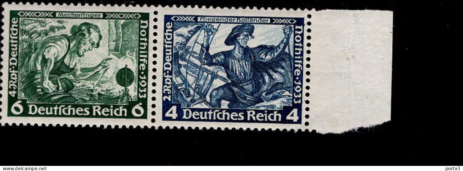 Deutsches Reich W 47 Wagner MNH Postfrisch ** Neuf (3) - Carnets & Se-tenant