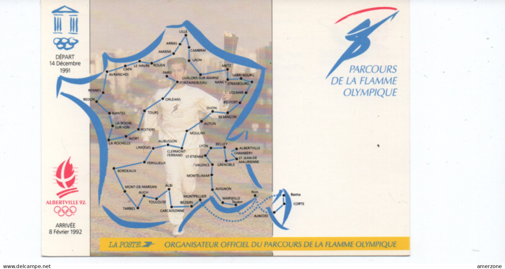 Parcours De La  FLAMME OLYMPIQUE     De !992   Alberville - Used Stamps