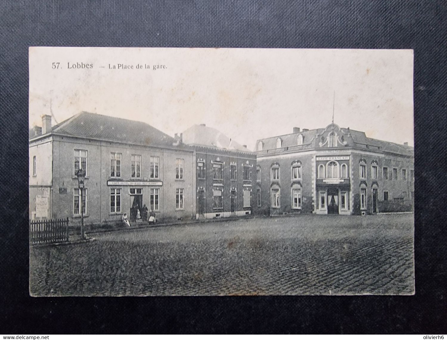 CP BELGIQUE (V1917) LOBBES (2 Vues) La Place De La Gare 1907 Numéro 57 - Lobbes