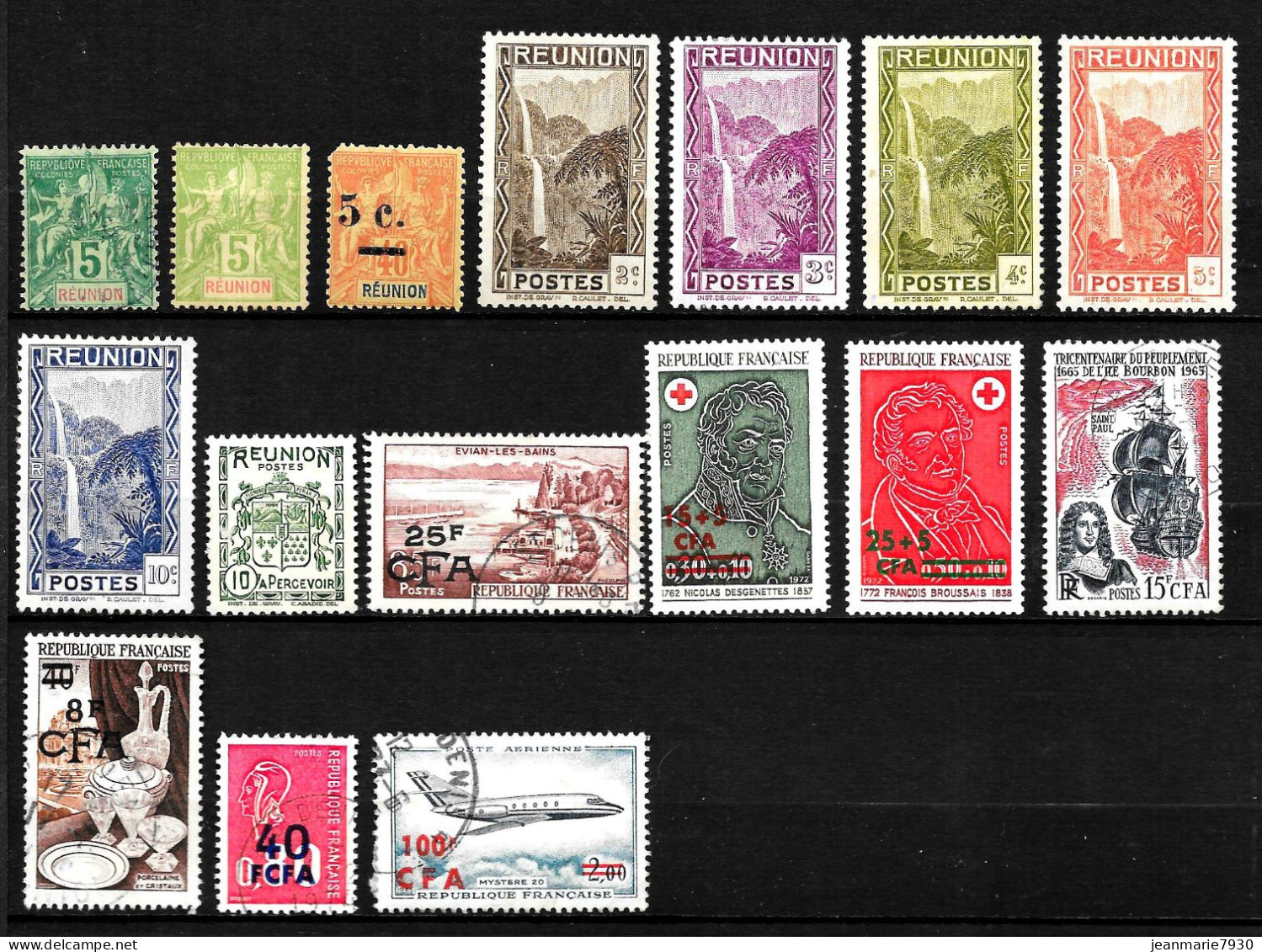 1C122 - REUNION - LOT DE TIMBRES NEUF Et OBLITERES - COTE 27.50 € - Sonstige & Ohne Zuordnung