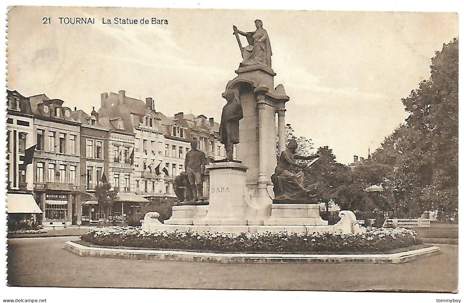 CPA Tournai, La Statue De Bara - Tournai