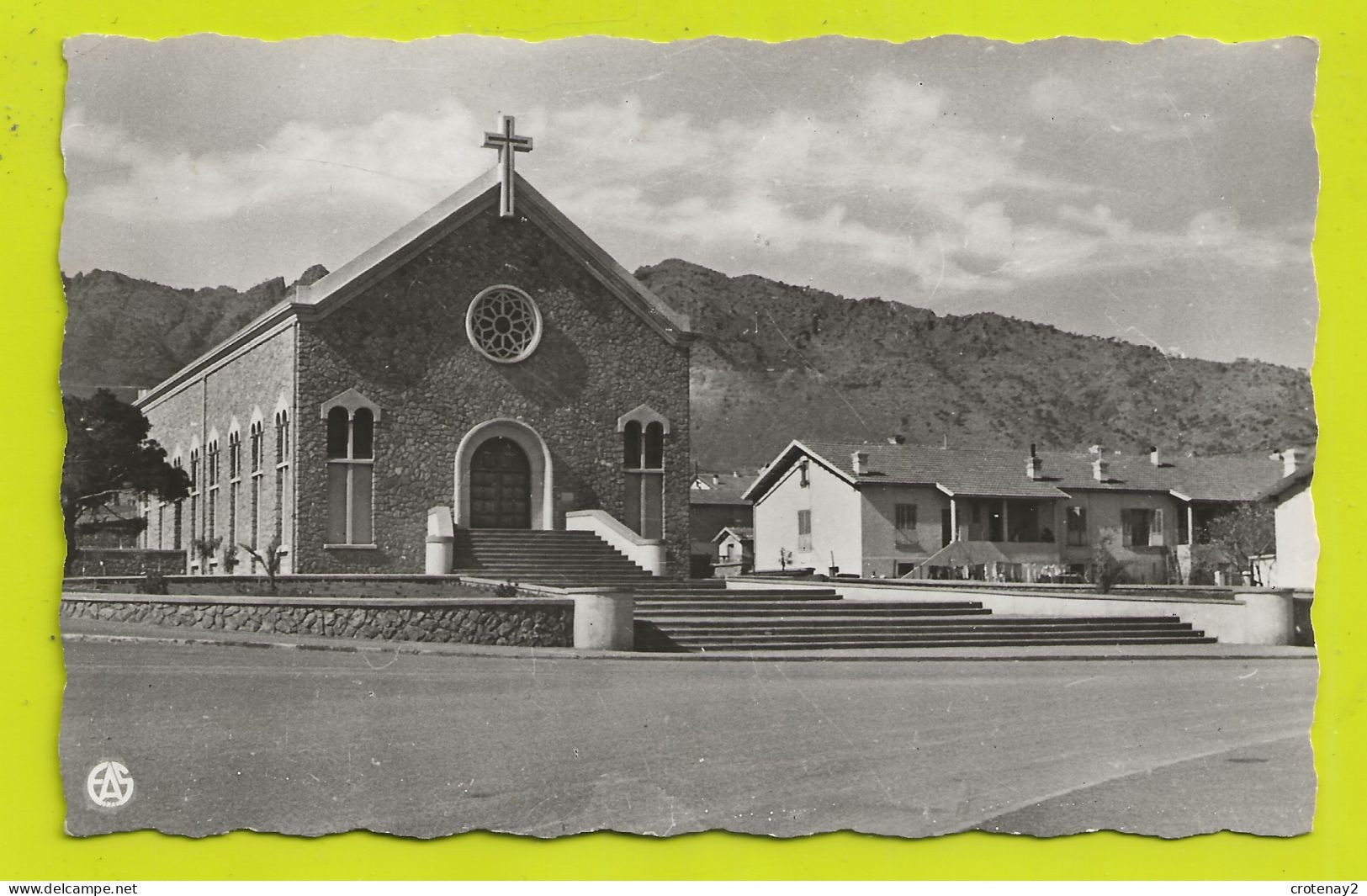 Algérie OUENZA Vers Tébessa L'Eglise En 1959 - Tébessa