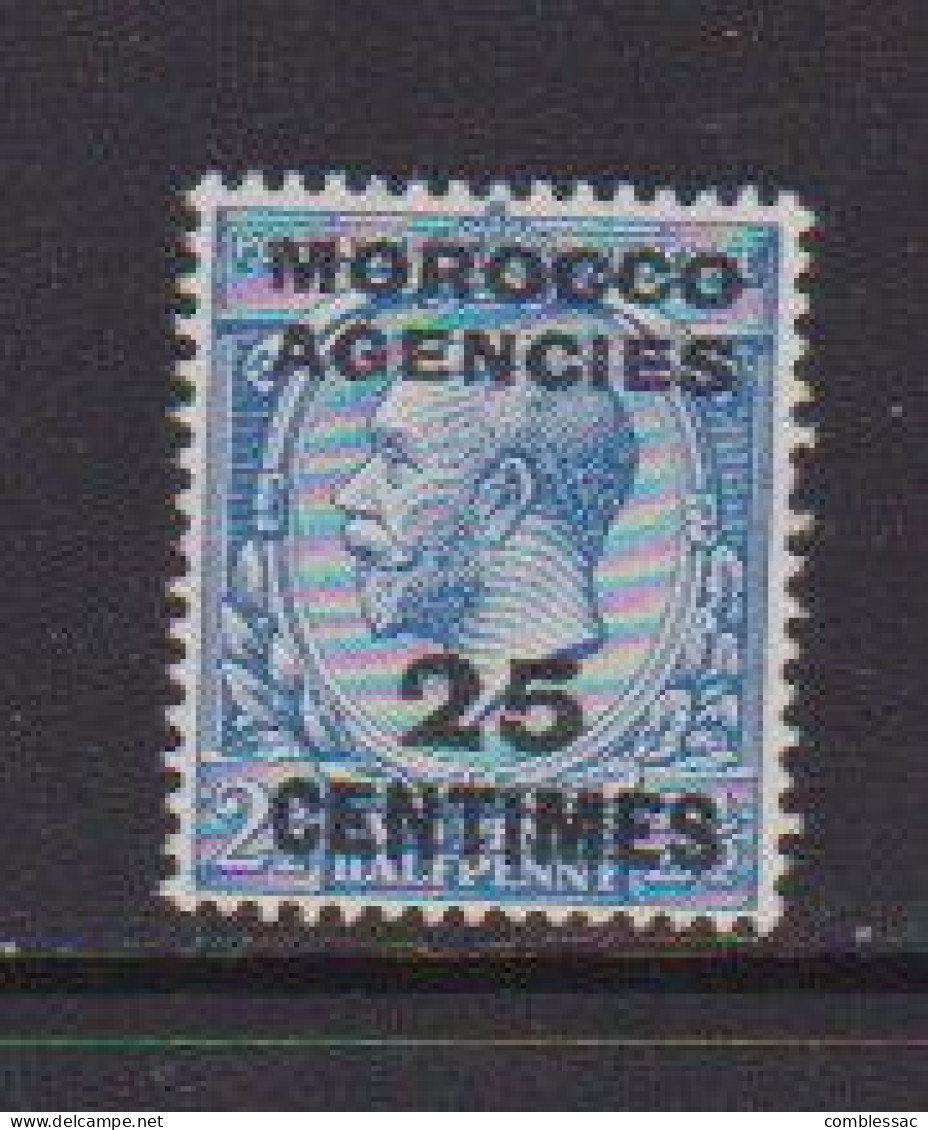 MOROCCO  AGENCIES    1917    25c  On  2 1/2d  Blue    MH - Bureaux Au Maroc / Tanger (...-1958)