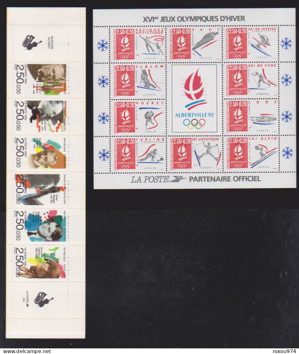 ANNEE  1992  COMPLETE  TIMBRES SEULS + CARNETS + FEUILLET        SCAN - Unused Stamps