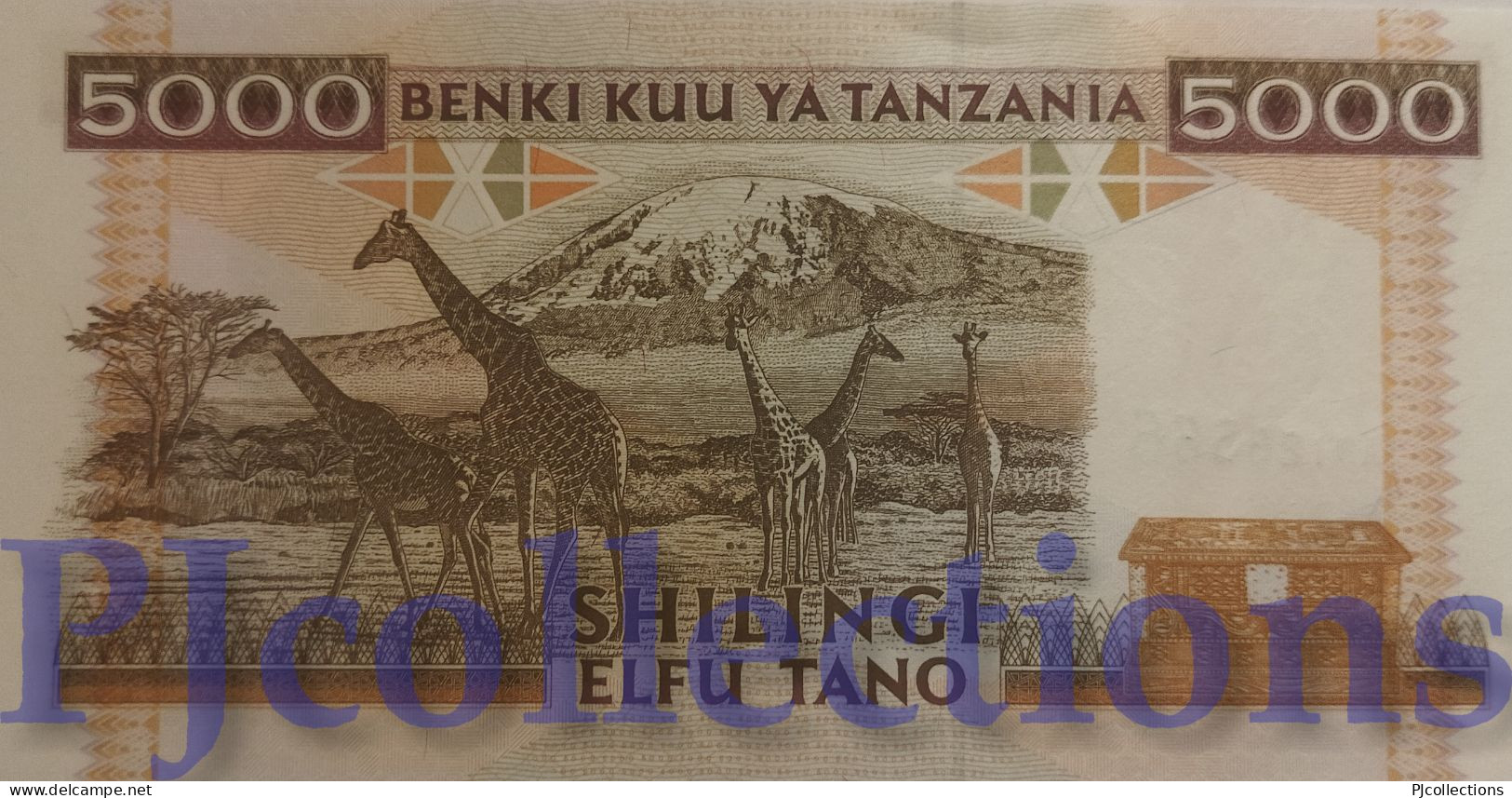 TANZANIA 5000 SHILINGI 1995 PICK 28 UNC - Tansania